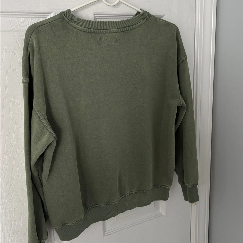 Girls Floral Green Sweatshirt Sz 12 - Picture 3 of 3